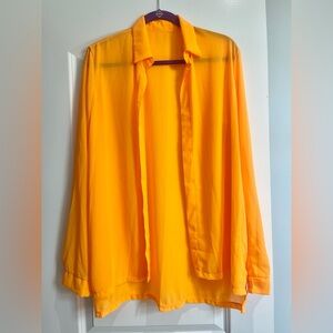 NWOT | Matte Collection | Orange Oversized Long Sleeve Swim Coverup